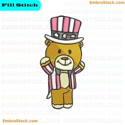 4Th July Celebration Teddy Bear Embroidery Design 7