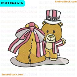 4Th July Patriotic Teddy Bears Embroidery Design 10