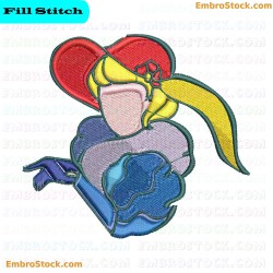 Abstract Female Figure Embroidery Design 10