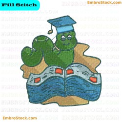 Academic Snake Embroidery Design 5