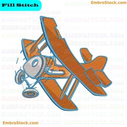 Airplane Embroidery Design 16