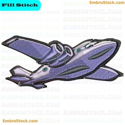 Airplane Embroidery Design 1