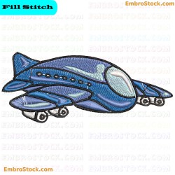 Airplane Embroidery Design 22