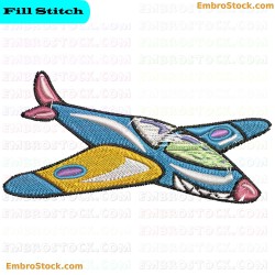 Airplane Embroidery Design 23