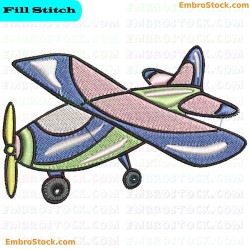 Airplane Embroidery Design 27