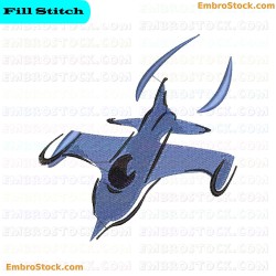 Airplane Embroidery Design 2