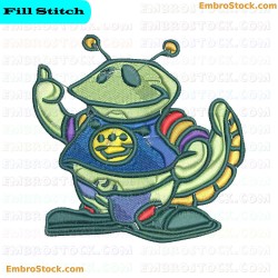 Alien Embroidery Design 5