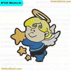 Angel Angel Boys Embroidery Design 7