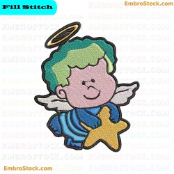 Angel Angel Boys Embroidery Design 8