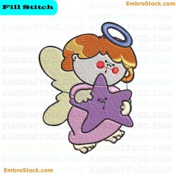 Angel Angles Embroidery Design 8