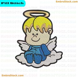 Angel Boy Embroidery Design 3