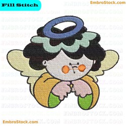 Angel Character Embroidery Design 1