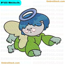 Angel Character Embroidery Design 2