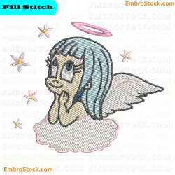 Angel Cool Angels Embroidery Design 8