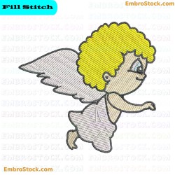 Angel Embroidery Design 2