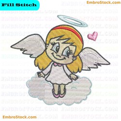 Angel Embroidery Design 3