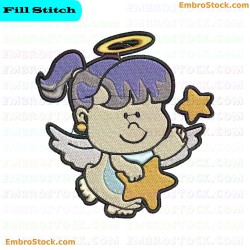 Angel Embroidery Design 8