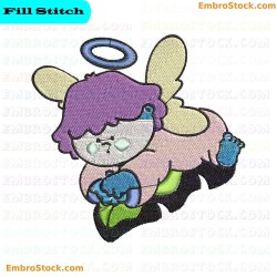 Angel Embroidery Design 9