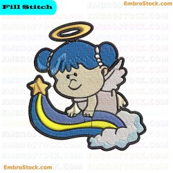 Angel Girl Embroidery Design 10