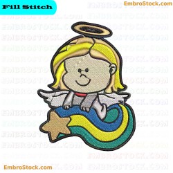 Angel Girls Embroidery Design 4