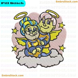 Angelic Grandparents Embroidery Design 22