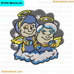 Angelic Grandparents Embroidery Design 26