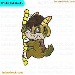 Animal Character Embroidery Design 19