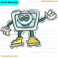 Animated Computer Character Embroidery Design 2