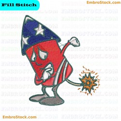 Animated Firework Rocket Embroidery Design 8