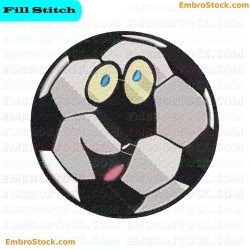 Animated Football Embroidery Design 2