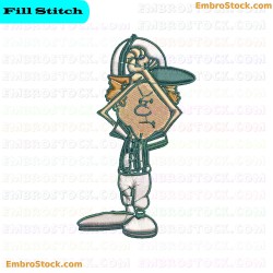 Animated Golf Referee Embroidery Design 13