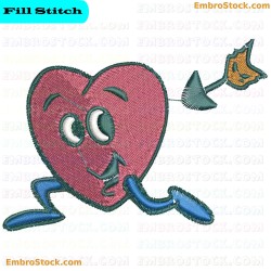 Animated Heart Embroidery Design 5