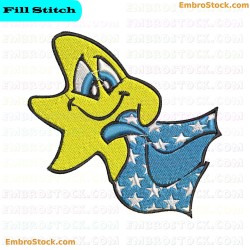 Animated Star Embroidery Design 10