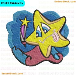 Animated Star Embroidery Design 6