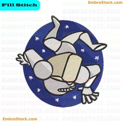 Astronaut Embroidery Design 1