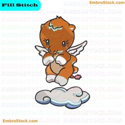 Baby Angel Embroidery Design 6