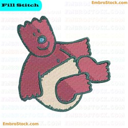 Baby Bear Embroidery Design 5