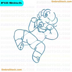 Baby Boy Sketch Embroidery Design 4