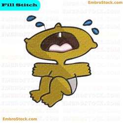 Baby Cartoon Character Embroidery Design 23