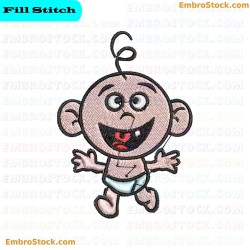 Baby Character Embroidery Design 1