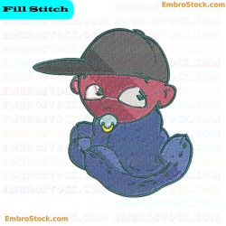 Baby Character Embroidery Design 22