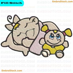 Baby Characters Embroidery Design 9