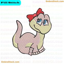 Baby Dinosaur Embroidery Design 10