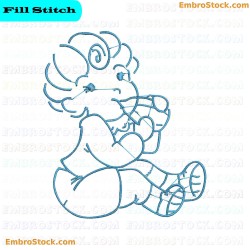 Baby Drinking From Bottle Embroidery Design 3