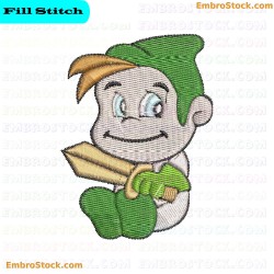 Baby Knight Embroidery Design 7