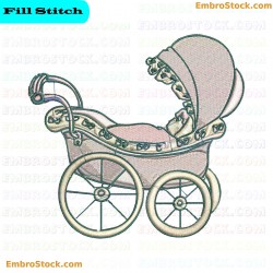 Baby Stroller Embroidery Design 2