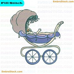 Baby Stroller Embroidery Design 3