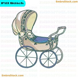 Baby Stroller Embroidery Design 4