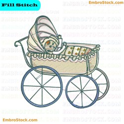 Baby Stroller Embroidery Design 5