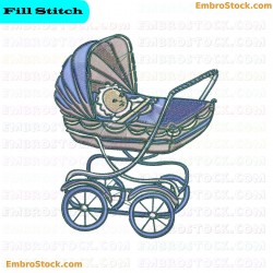 Baby Stroller Embroidery Design 8